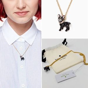 Kate Spade French Bull Dog Necklace.  BNWT